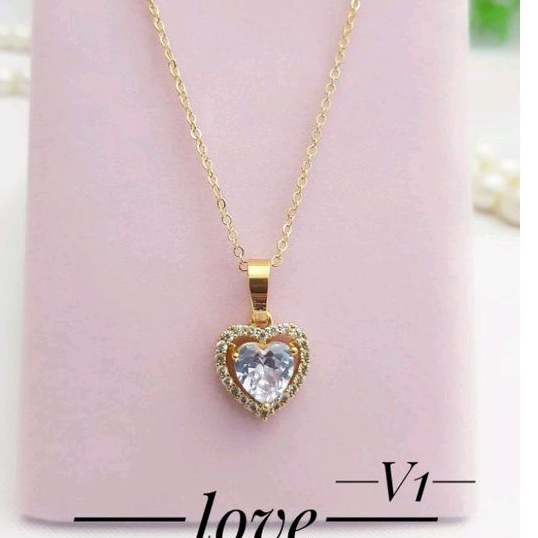 Kalung Xuping Permata love gold738