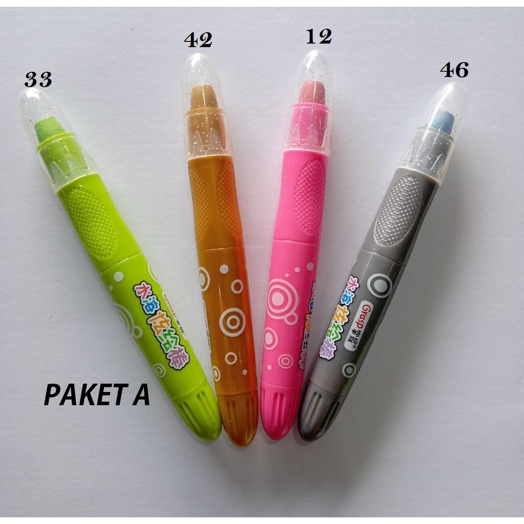 

crayon grasp 48 mata besar eceran paket isi 4 pcs hemat murah