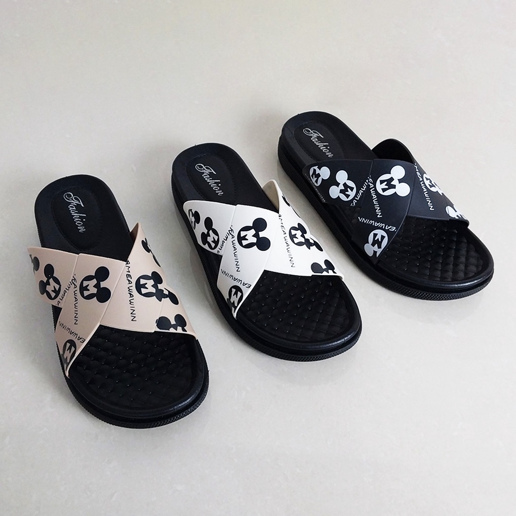 CYS COD Sandal Slip On Wanita Import Terkini Sandal Slippers Wanita Sandal Karet Wanita Sandal Jalan Cewek Simpel SPT-53