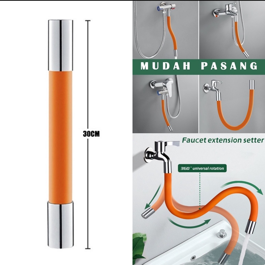 SELANG KRAN AIR PIPA KRAN AIR SELANG FLEKSIBEL SELANG LENTUR SELANG AIR FLEKSIBEL 30CM SELANG MULTIFUNGSI