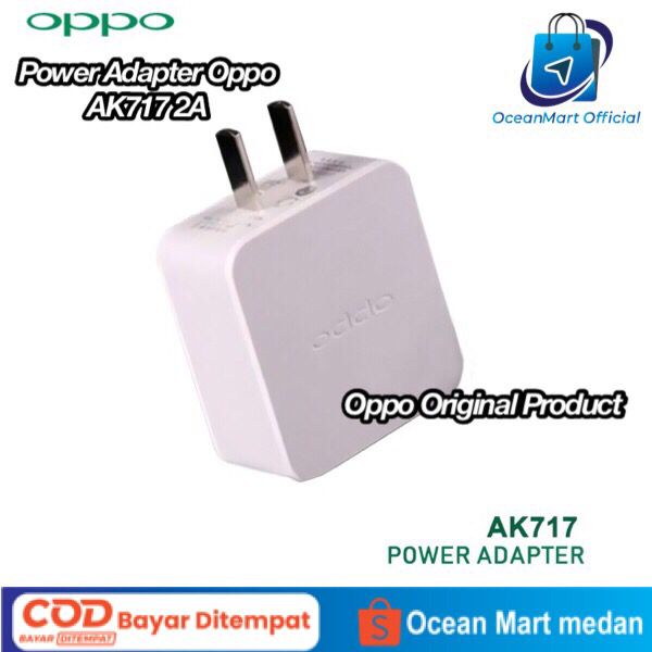 Adapter Kepala Charger Oppo AK717 AK707 2A 1A Original 100% Fast Charging OCEANMART Aksesoris HP OCEAN MART