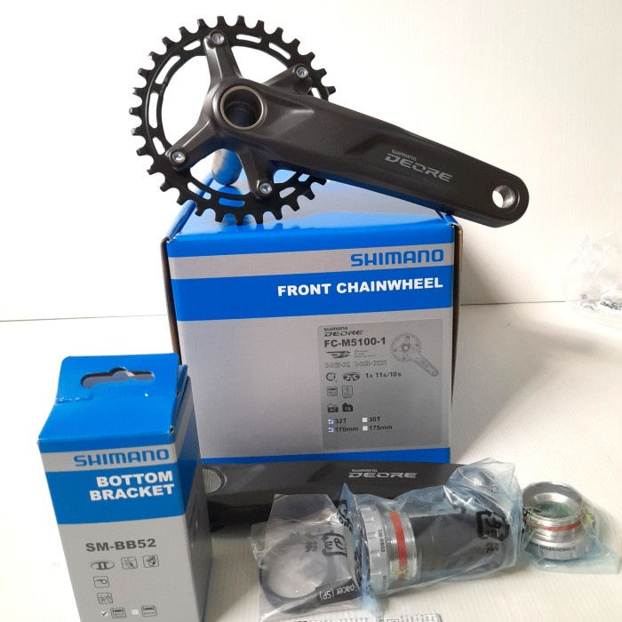 Terlaris Crank Shimano Deore Single M5100 + Bb Shimano