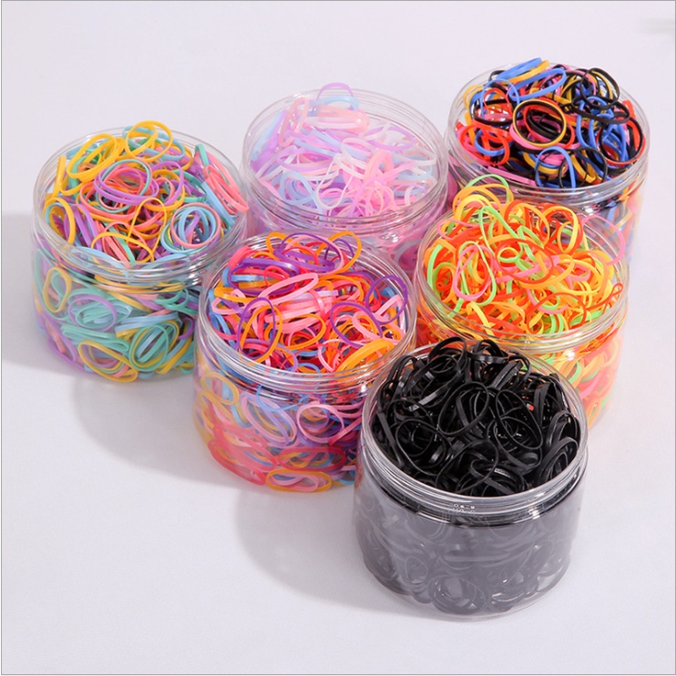 Karet Ikat Rambut Anak kemasan toples isi 1000 pcs