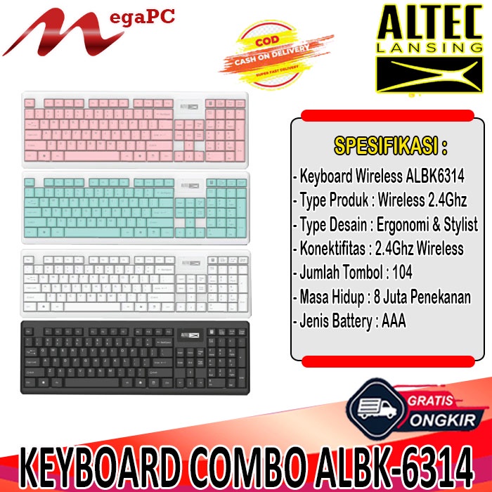 KEYBOARD WIRELESS ALTEC LANSING ALBK6314