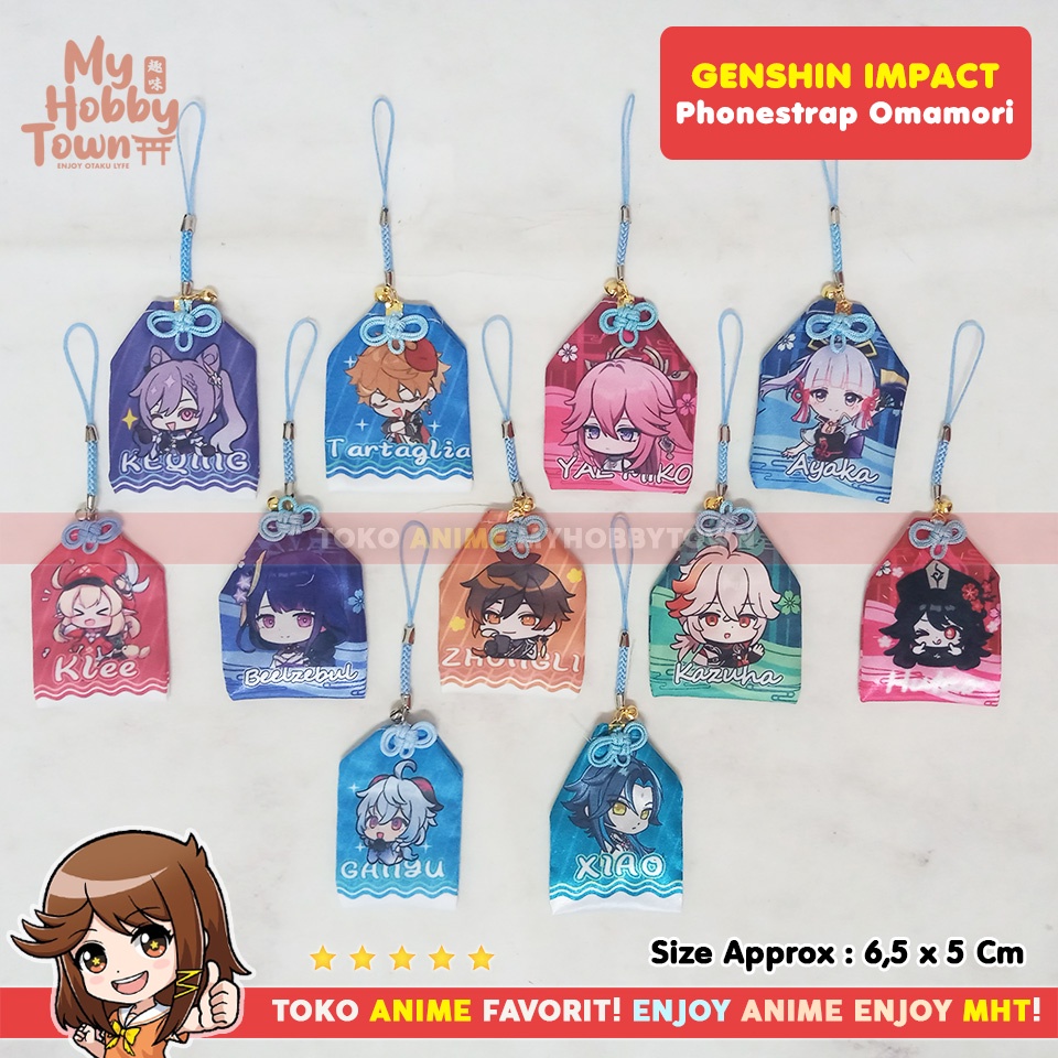 Gantungan HP Anime Genshin Impact Omamori Phone Strap