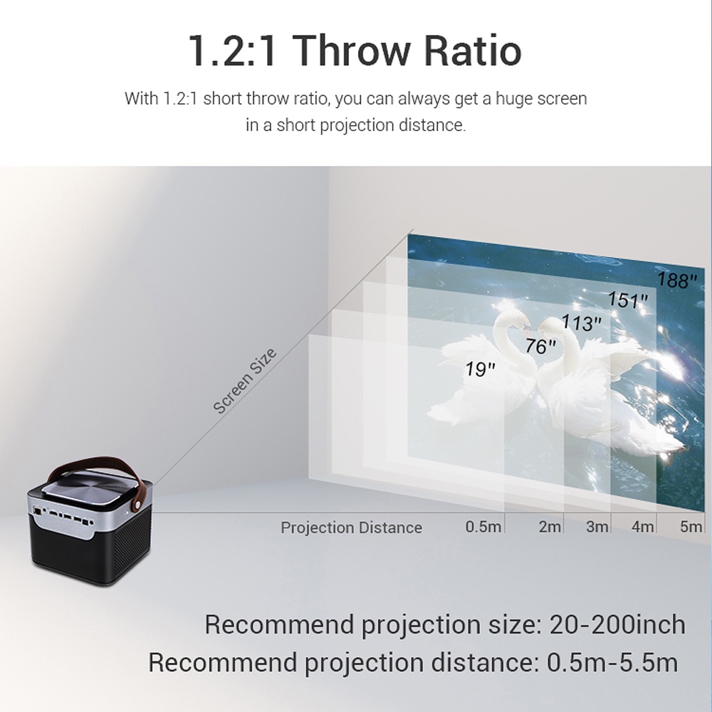 Projector original HOTACK D025 DLP series proyektor
