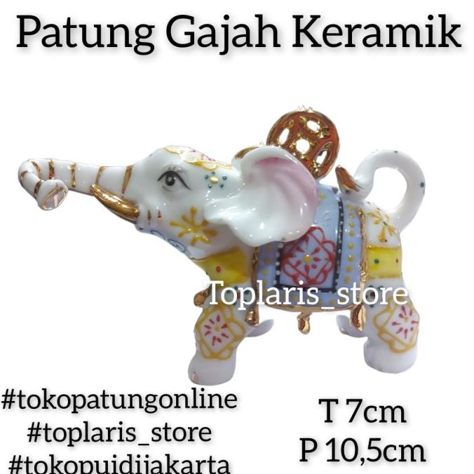 Patung Gajah Keramik Thailand