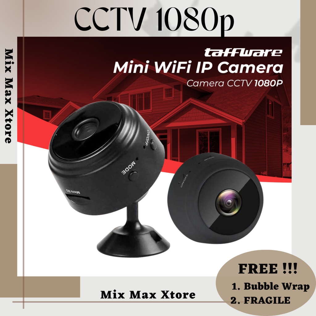 Taffware Camera CCTV 1080P Mini WiFi IP - Black (A9)