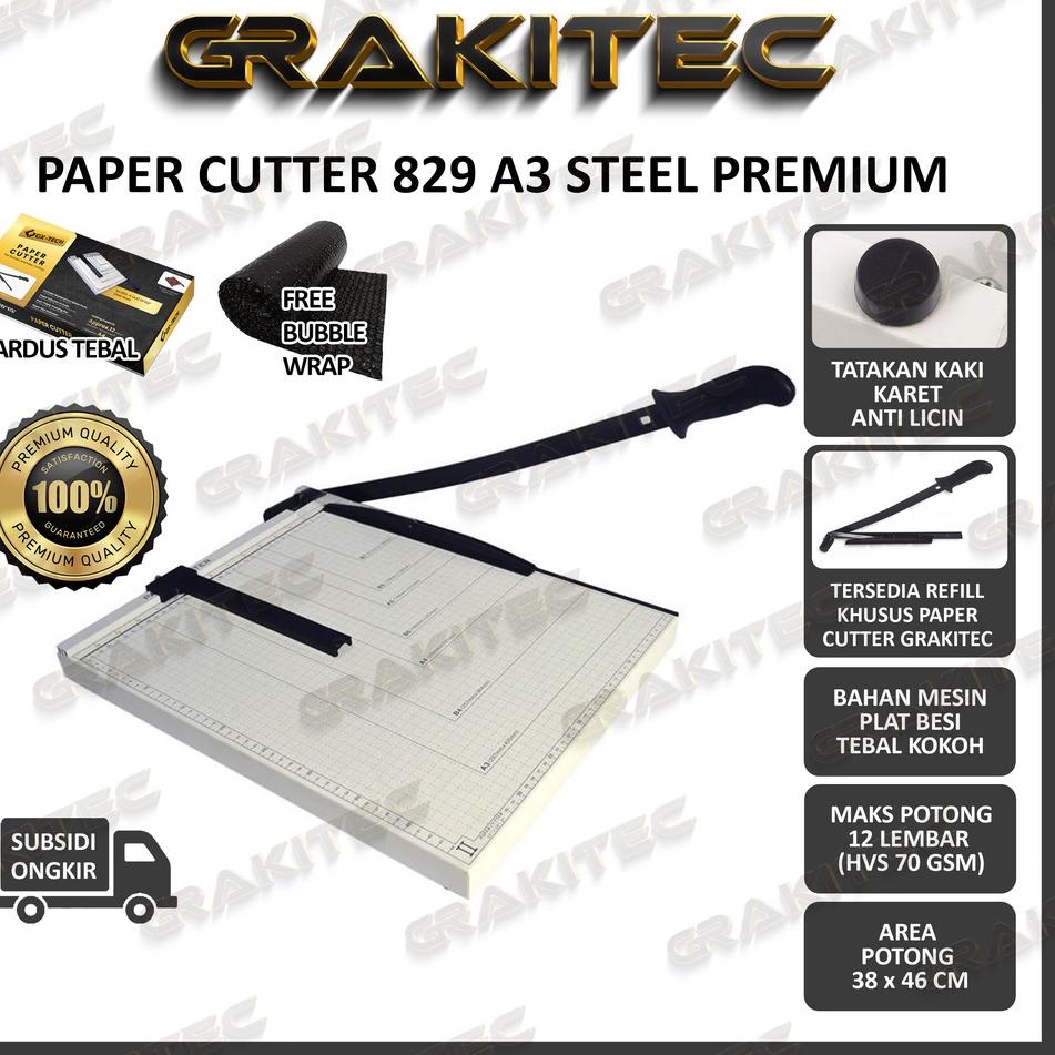 

♝ Paper Cutter A3 ( Alat Potong Kertas ) Pemotong Kertas Alat Potong /Mesin Pemotong Kertas HVS, Sticker, Dos, PVC ID Card, Yellow Board, Art Paper, Vinyl, Bontax, Camel, Kertas Foto A5, A4, F4, B4 Glossy Silky Photo Paper ♦