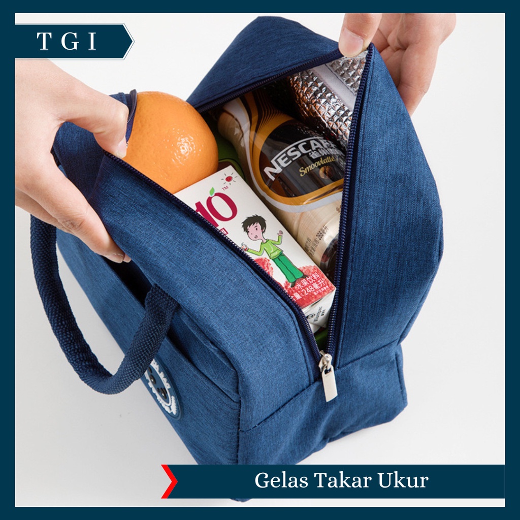 TGI - TAS BEKAL MENJAGA SUHU TEMPERATUR / TAS BEKAL MAKAN LUNCH BAG PENGHANGAT / TAS BEKAL SERBAGUNA / POLOS COOLER BAG