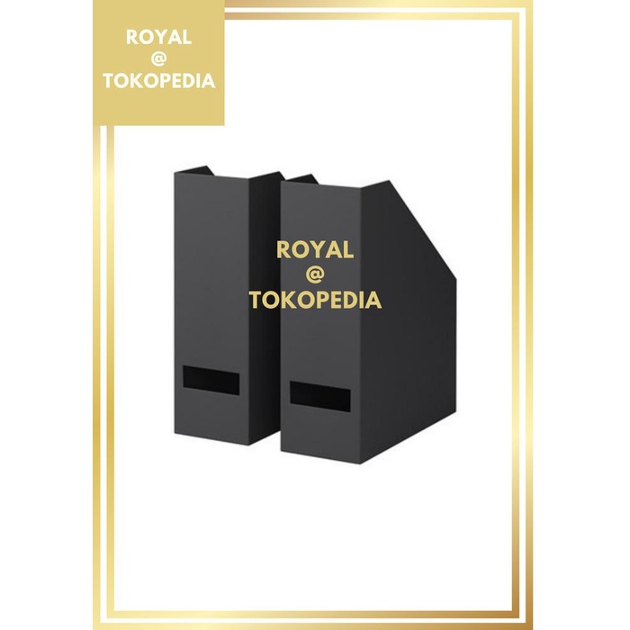 

2 Pcs Box File Majalah Hitam Iktjena Black Box File 30X25X10