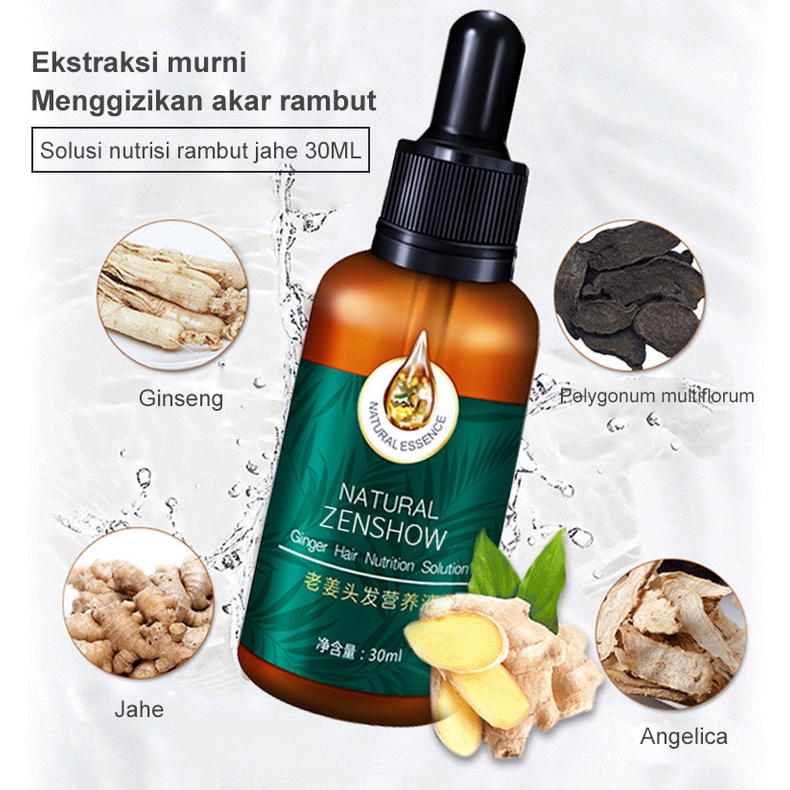 Ginge Esensi Ginger Hair Growth Essence Hair Treatment Serum 30ml Hair Oil Serum Rambut Anti Rontok Mempercepat Pertumbuhan Rambut Botak Khusus untuk rambut rontok