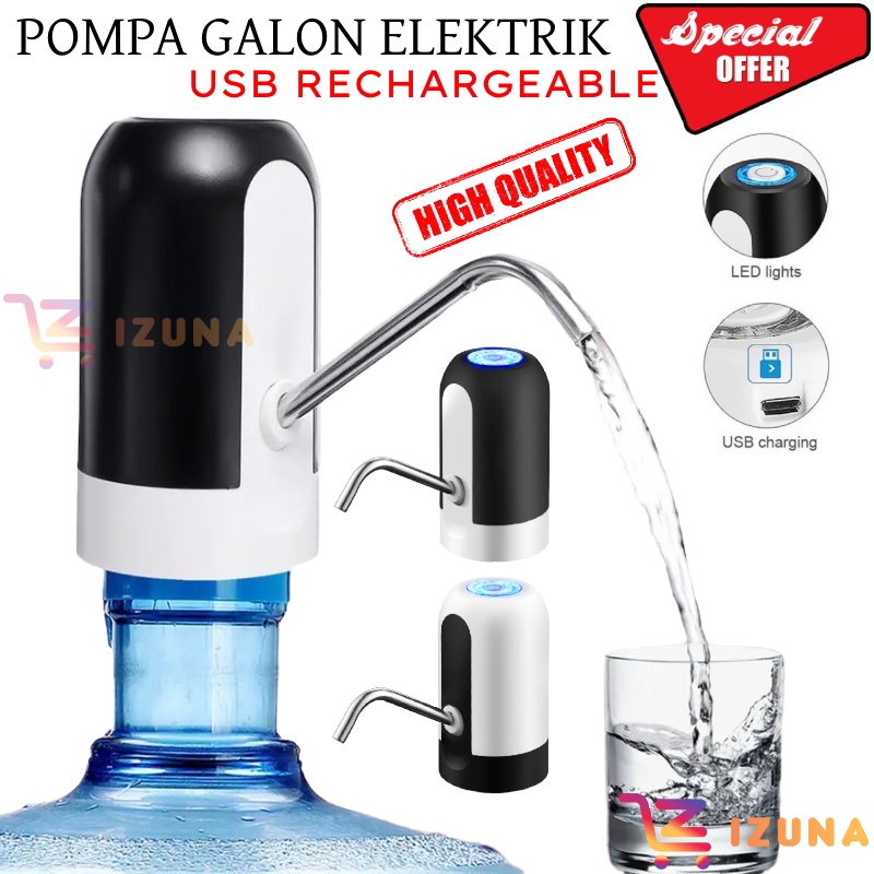 [IZUNA] POMPA AIR GALON ELEKTRIK / DISPENSER POMPA GALON ELEKTRIK / DISPENSER AIR GALON RECHARGEABLE / POMPA GALON USB CHARGE / POMPA GALON PORTABLE