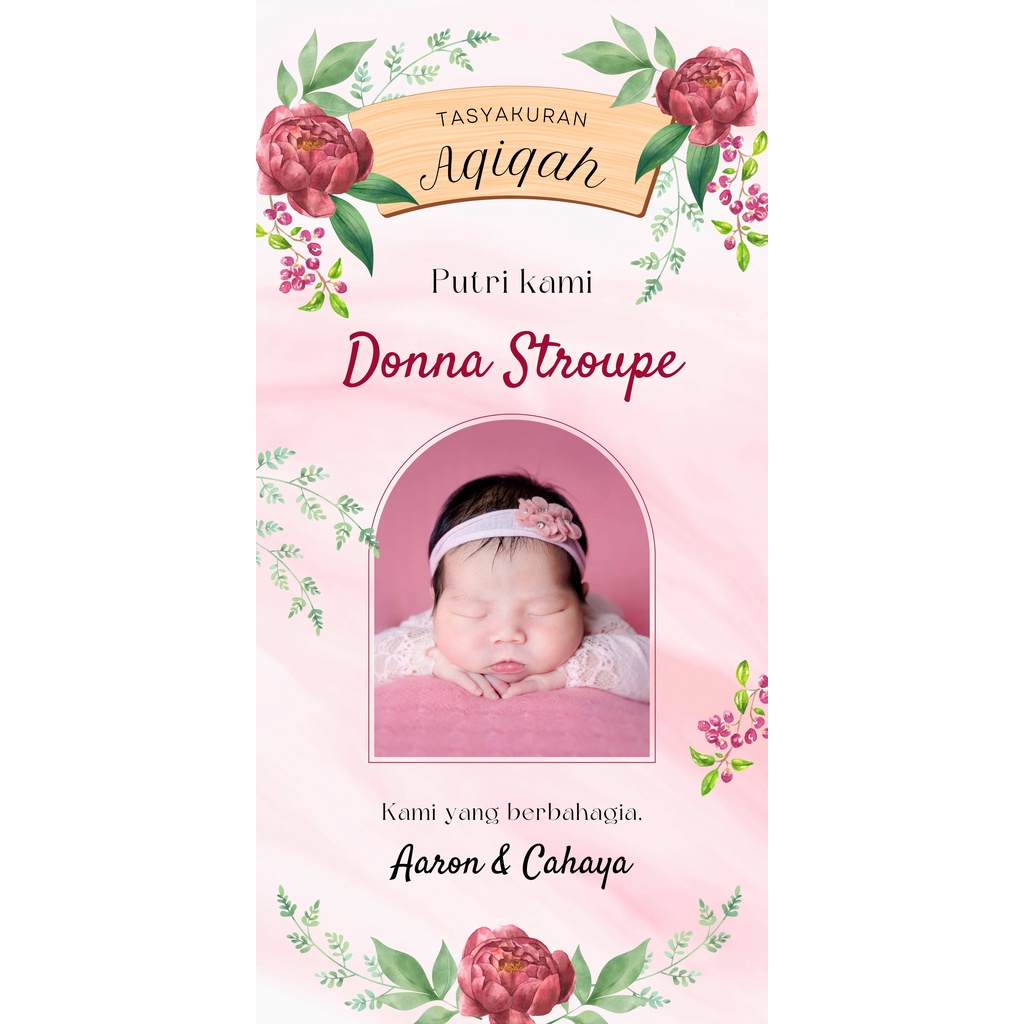 Undangan tasyakuran aqiqah / undangan aqiqah