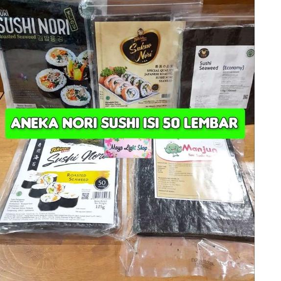 

✳ Nori sushi 50 lembar halal tokinori manjun sakao rumput laut sushi kering dry seaweed murah dried seaweed ➬