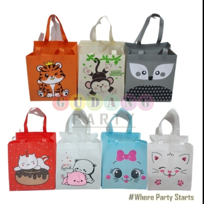 

Spunbond Box Press Animal/Tas Ultah Animal/Tas Souvenir Ultah/GoodyBag