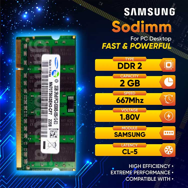 Sodimm Ram Laptop DDR2 2GB PC2-5300