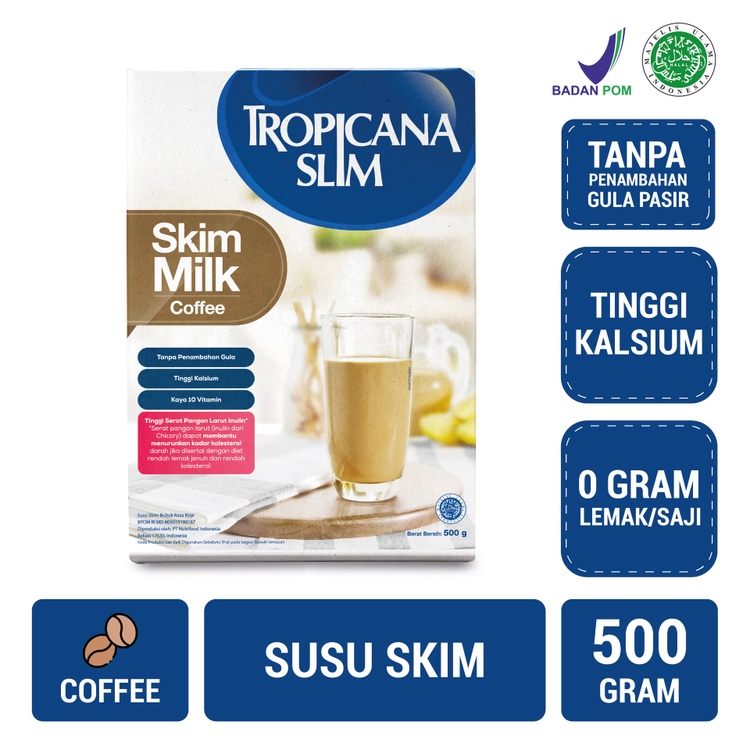 Tropicana Slim Skim Milk 500gr Original/Coklat/Kopi