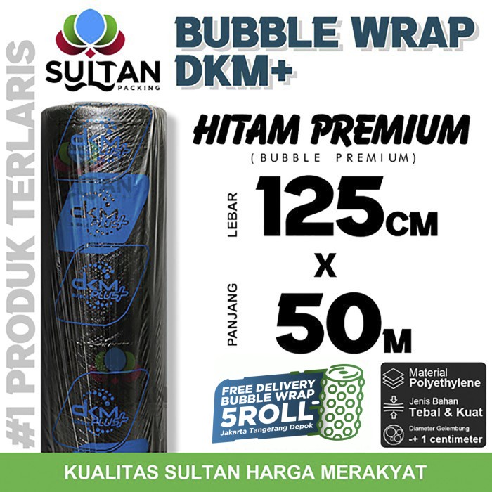 

bubble wrap 125cm x 50 meter 1 roll Plastik bubble wrap HITAM TERMURAH