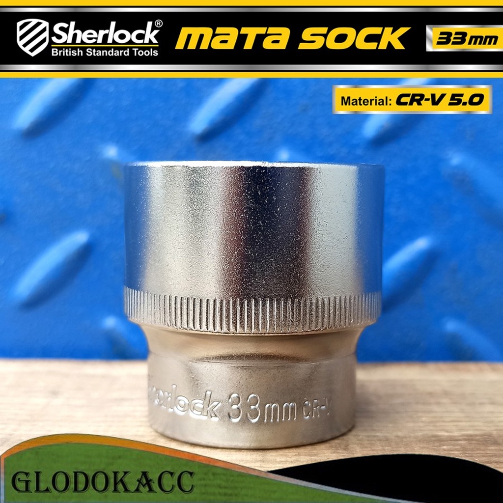 Kunci Shock 33 mm 6 PT / Sherlock Mata Sok/Sock 1/2 inch