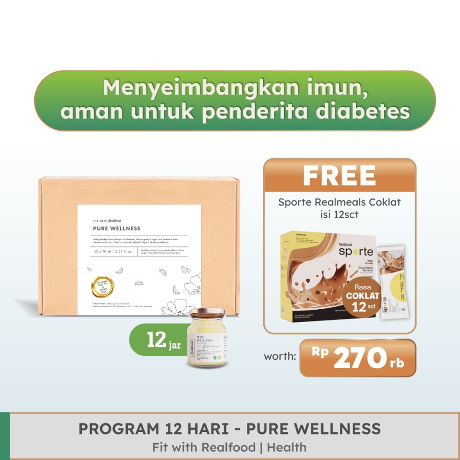 

Fit With Realfood Program Pure Wellness Minuman Sarang Burung Walet Birdnest Stevia Sugar Free