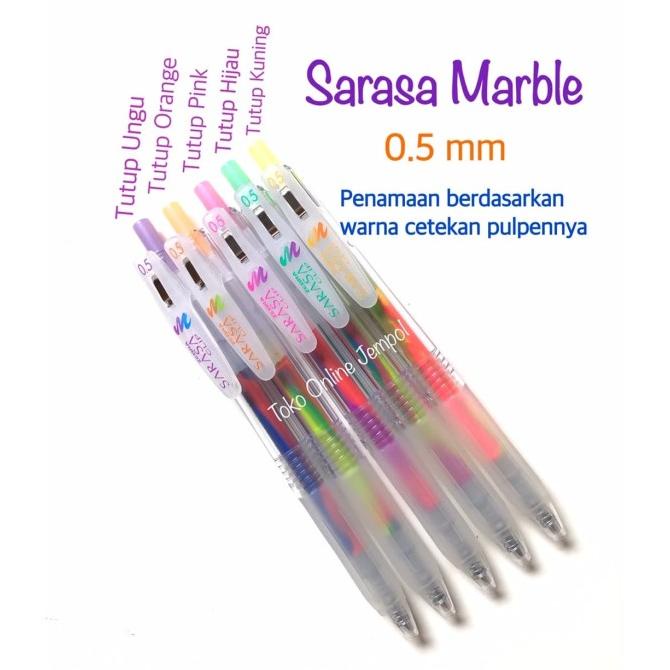 

ATK0793SR 0.5 mm Sarasa Marble Color Marbel JJ75 Pulpen Gel Clip Pen