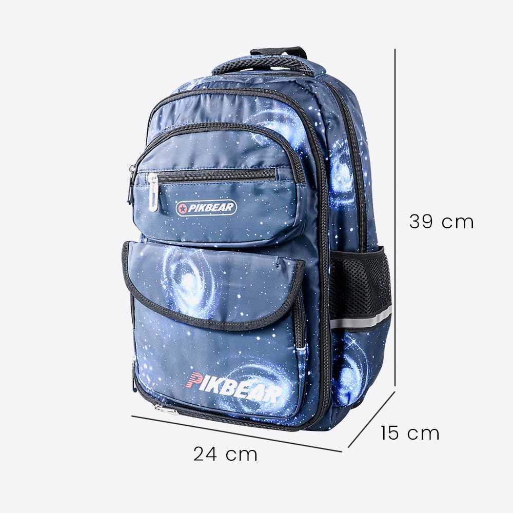 Pikbear Tas Ransel Sekolah Anak Side Open Size S - PK-0923 - Blue