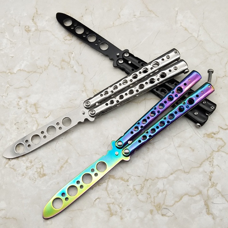 YGRETTE - KOLEKSI BALISONG TRAINING KNIFE TERLENGKAP SISIR HOLLOW BUTTERFLY KNIFE LIPAT COMB