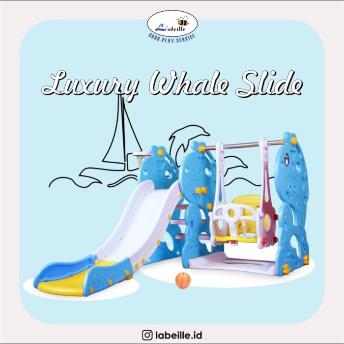 Terlaris Labeille Kc 533 C Perosotan Ayunan Luxury Whale Dolphin Slide Swing