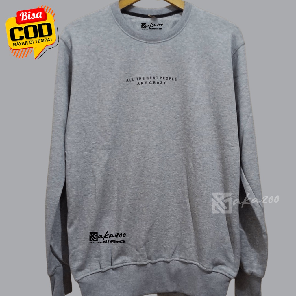 crewneck  distro bandung simple crewneck kerah tinggi crewneck ovesize pria sweater original akazoo