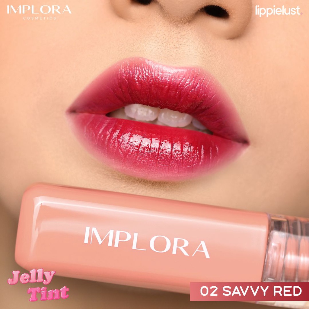 NUZ IMPLORA Cheek & Liptint | Impora Cheek & Lip Tint Liptin | Implora Jelly Tint | TnT Beauty Shop-02 SAVVY RED