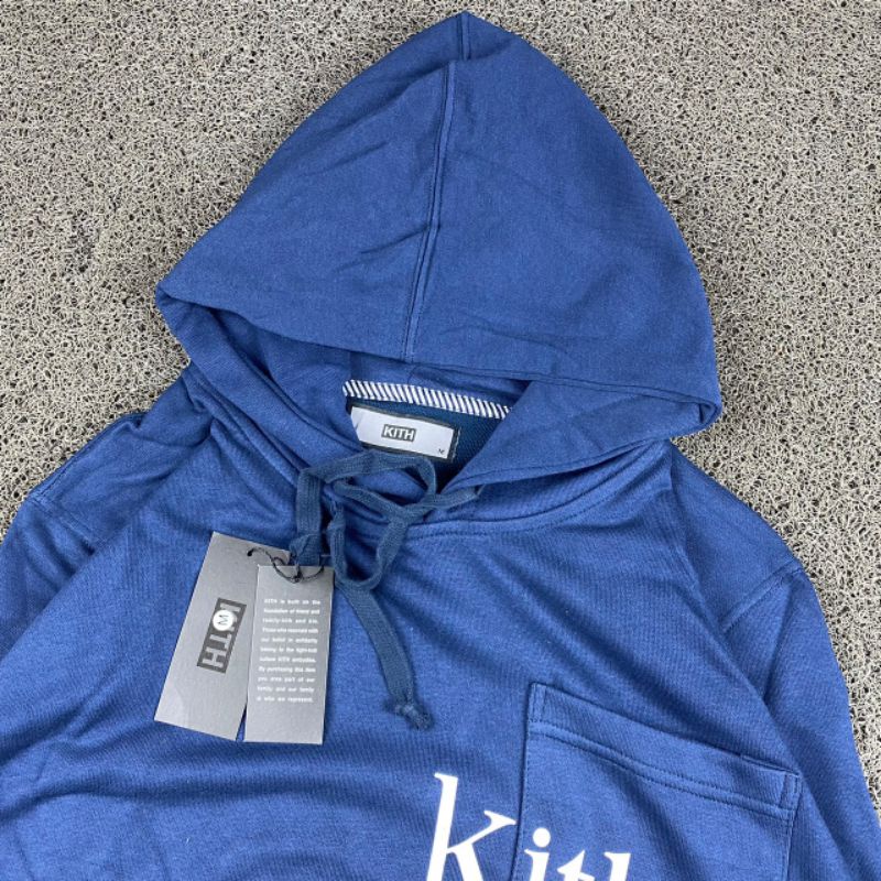 HOODIE KITH NAVY FULL TAG LABEL CASUAL HYPE