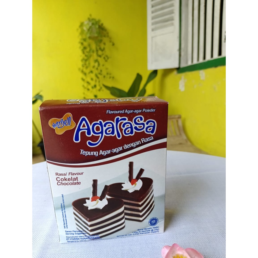 

Nutrijell Agarasa / Agar Puding Jeli Jelly Varian Rasa 10gr Coklat / Melon / Strawbery