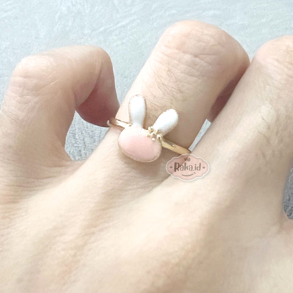 Cincin Anak Perempuan Cincin Anak Anti Karat Motif Rabbit Kelinci Bunga 1263