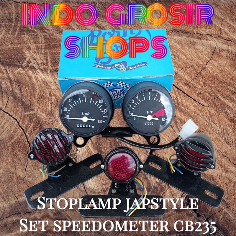 Speedometer spido spedo CB 125 CB100 custom japstyle caferacer dll set stoplamp custom japstyle