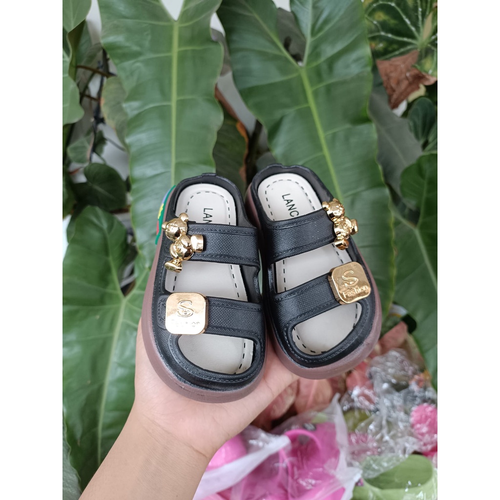 Sepatu sandal anak perempuan karet jelly empuk dan elastis 029 size 24-35 sandal selop anak perempuan viral