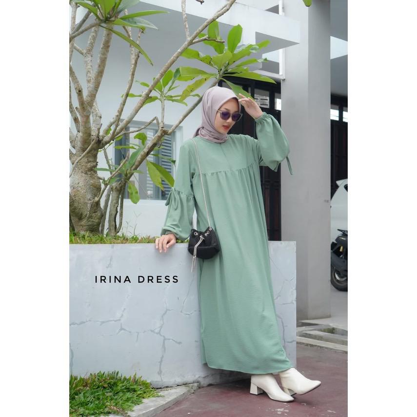 ALONA DRESS GAMIS WANITA MUSLIMAH AIRFLOW CRINCKLE DEODORA PREMIUM