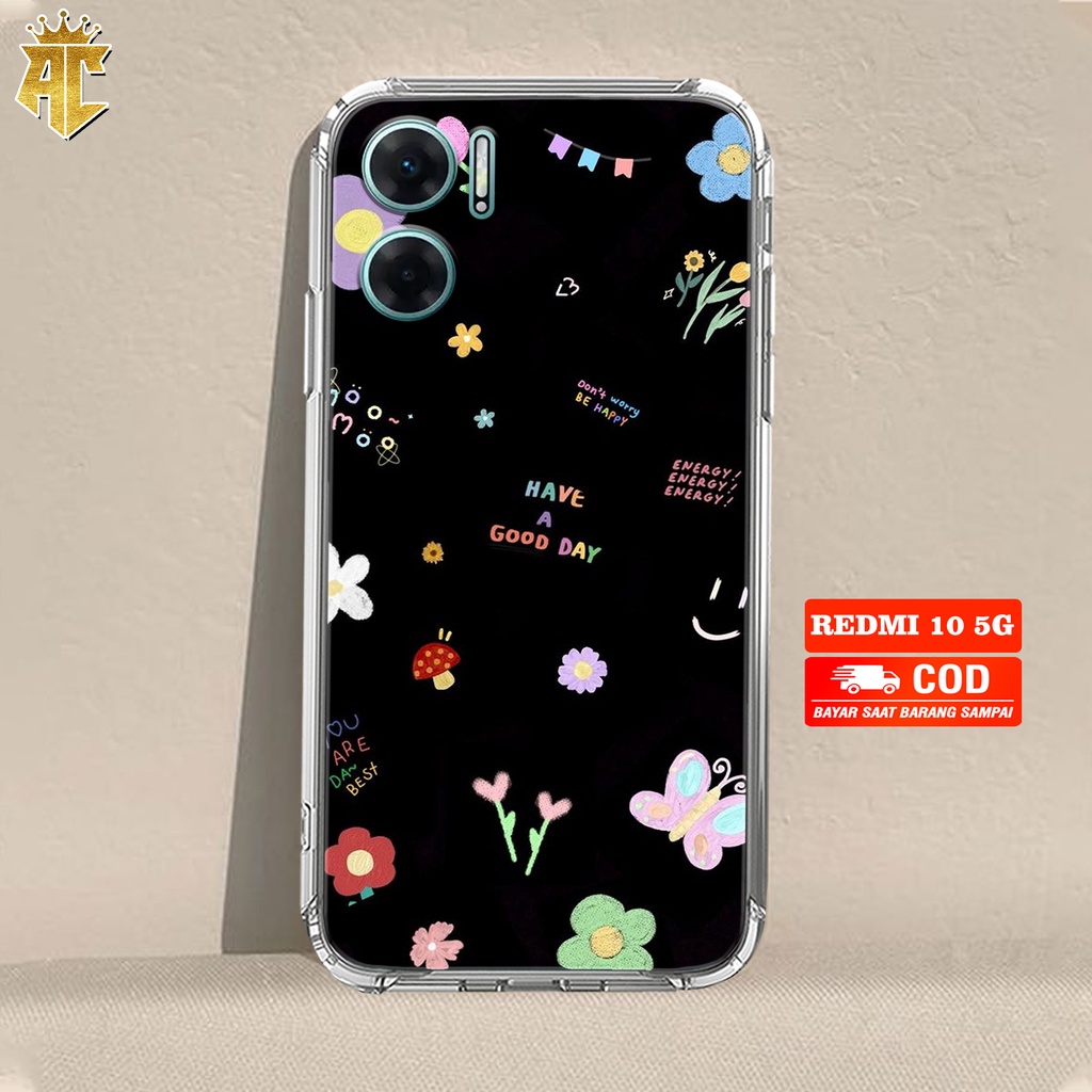 CASE REDMI 10 5G - Casing REDMI 10 5G Terbaru AERO STORE [ MOTIF BUNGA ] Silikon - Case Hp - Case Me