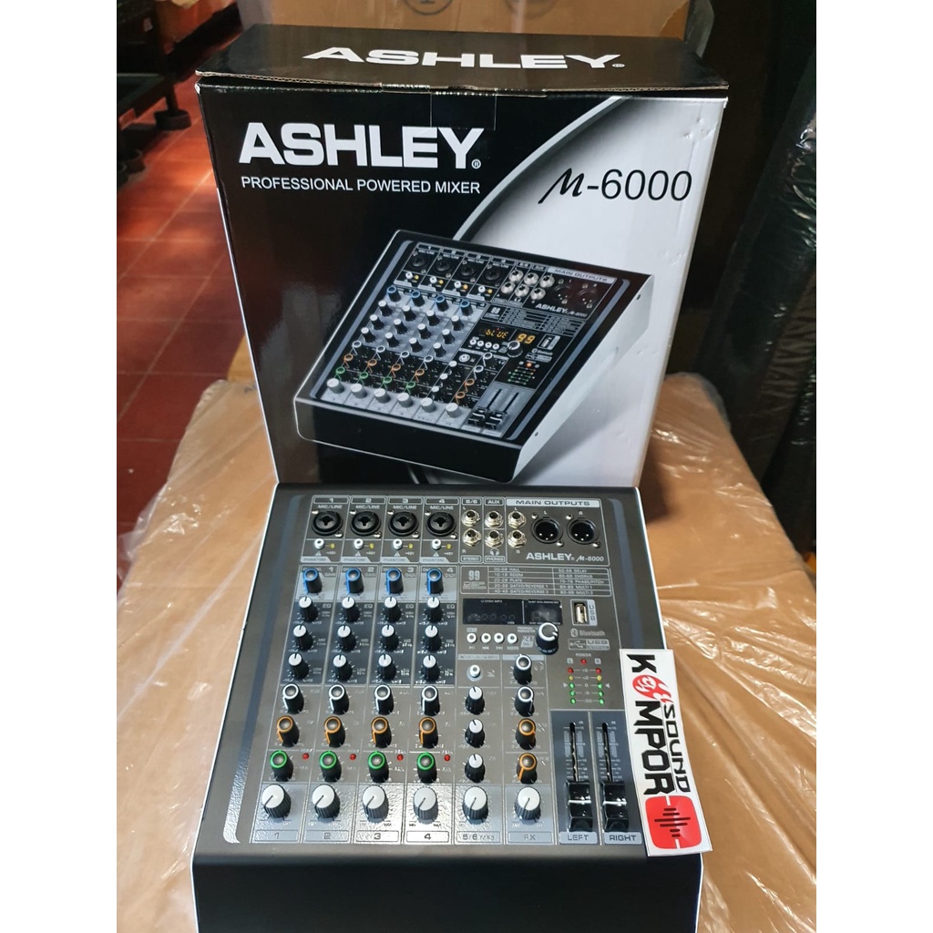 POWER MIXER ASHLEY M6000 POWER MIXER 6 CHANNEL ASHLEY M6000