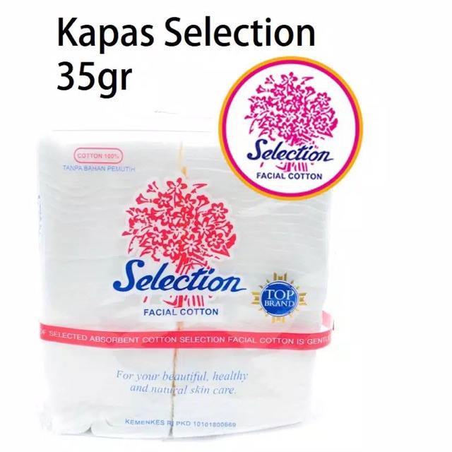 KAPAS WAJAH SELECTION 35GR / 75 GR/  SELECTION FACIAL COTTON