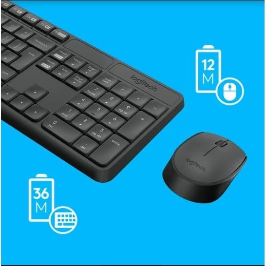 Logitech MK235 Combo Wireless Keyboard dan Mouse