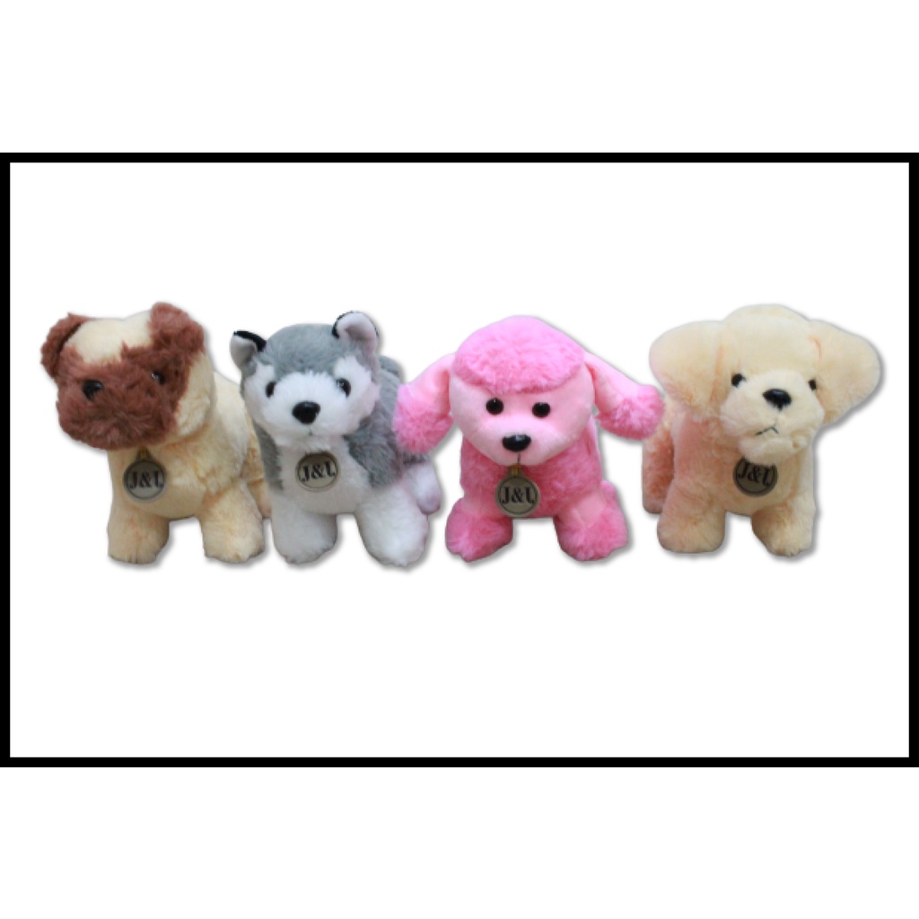Boneka Standing Animal Cute Dog Husky Bago Puddle Puppy