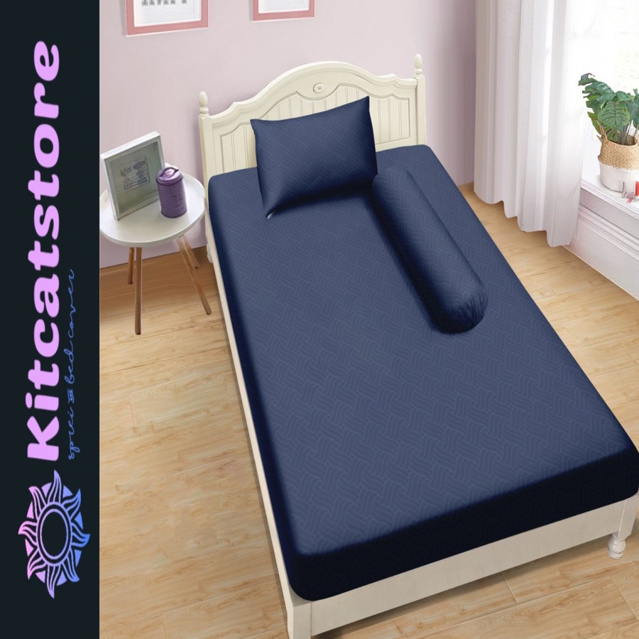 Sprei Flat ALOHA Single 120 (120x200) Motif Navy