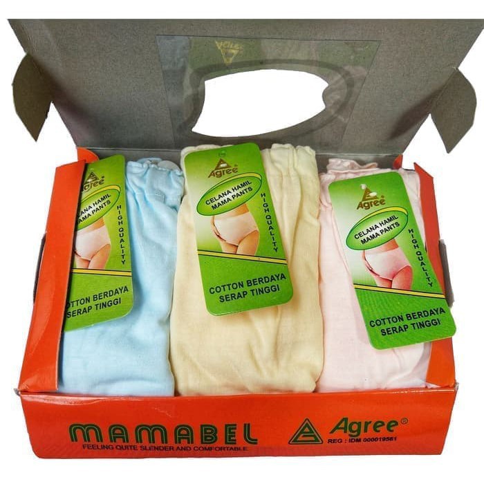 3 Pcs - CD Hamil Mamabel Kuning H514 Wanita Dewasa | Celana Dalam Maternity Kancing Ibu Perempuan Persalinan Open Agree H 514 JUMBO Big Size