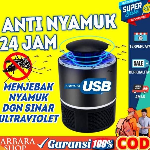 Original Perangkap Nyamuk Elektrik USB LED Ultraviolet / Jebakan Lalat Pintar LED UV ??