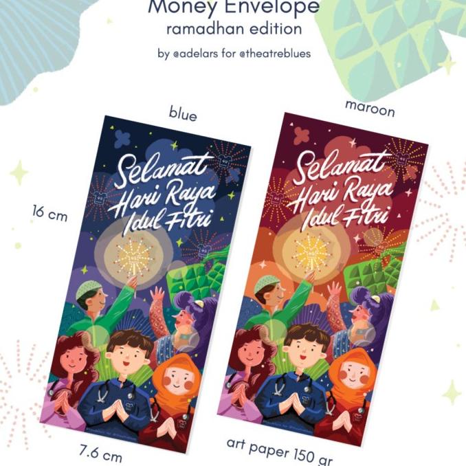 

AMPLOP LEBARAN THEATRE BLUES RAMADHAN MONEY ENVELOPE .