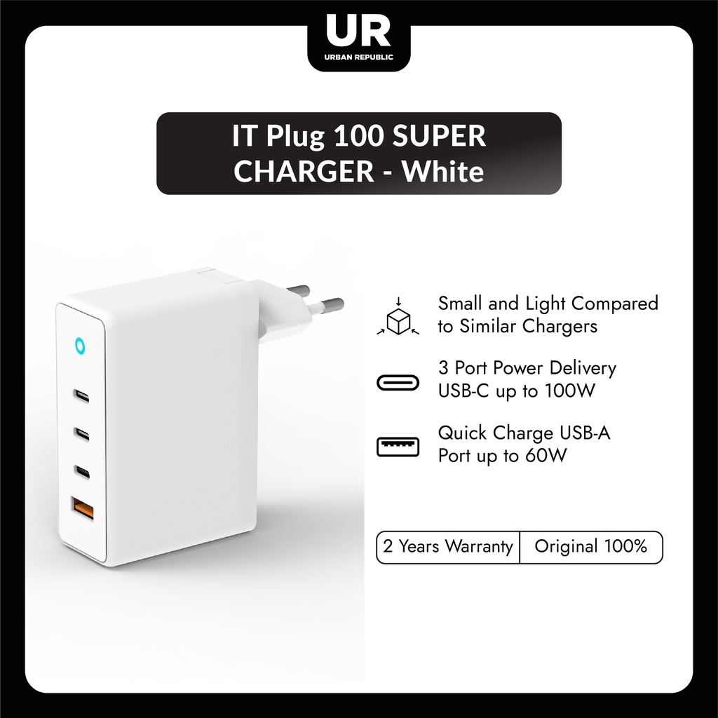IT Plug 100 W Super Charger - White