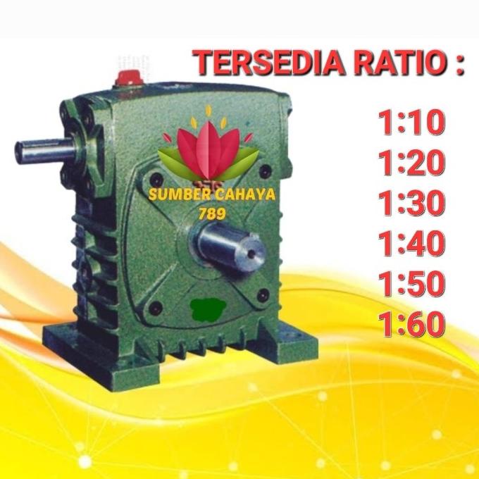 

Gear Box Wps 60 Tersedia Ratio 1:10, 1:20, 1:30, 1:40, 1:50 Dan 1:60