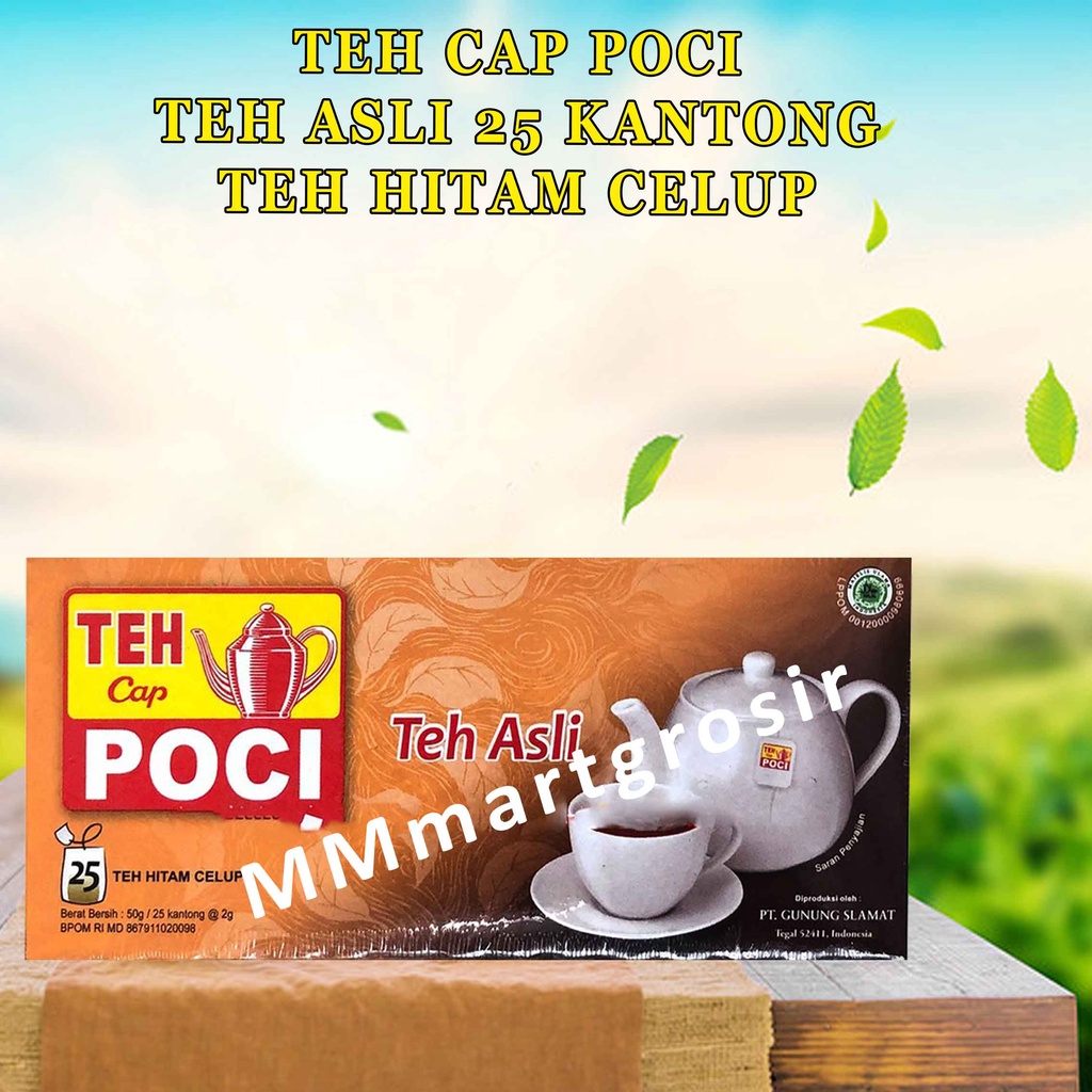 Teh Cap Poci / Teh Asli / Teh Hitam Celup / 50gr / 25 cup