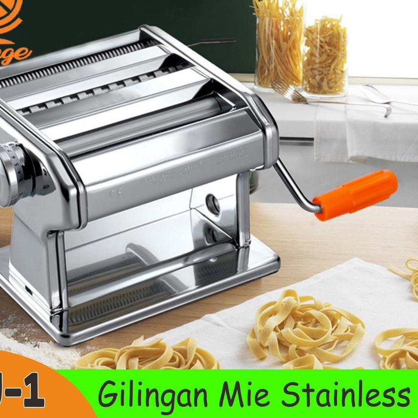 ❈ Gilingan Mie Pasta Maker Gilingan Molen Pangsit Multifungsi Gilingan Mie Stainless Steel Alat Peng